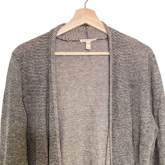 Eileen Fisher Cardigan Sweater Women Size M Open Knit Beige 100% Organic Linen - Picture 4 of 12